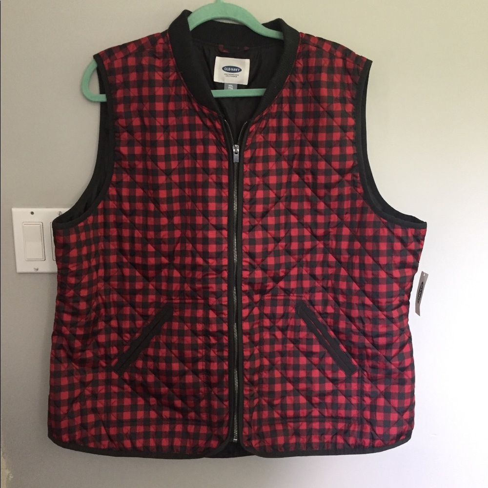 Preppy NWT Plaid Old Navy Vest XXL